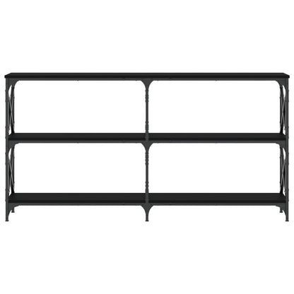 Tavolino Consolle Nero 200x28x80,5 cm in Legno Multistrato