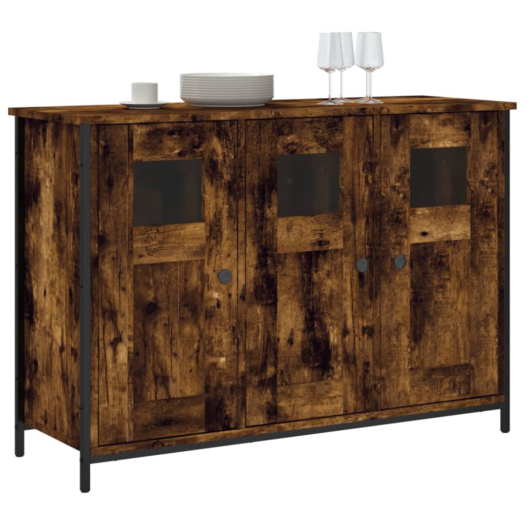 Credenza Rovere Fumo 100x35x70 cm in Legno Multistrato