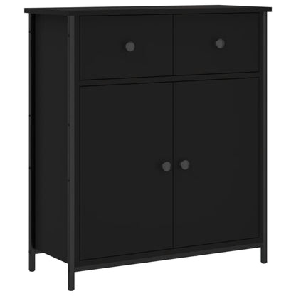Credenza Nera 70x30x80 cm in Legno Multistrato