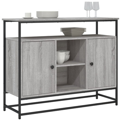 Credenza Grigio Sonoma 100x35x80 cm in Legno Multistrato