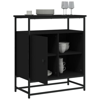Credenza Nera 69x35x80 cm in Legno Multistrato