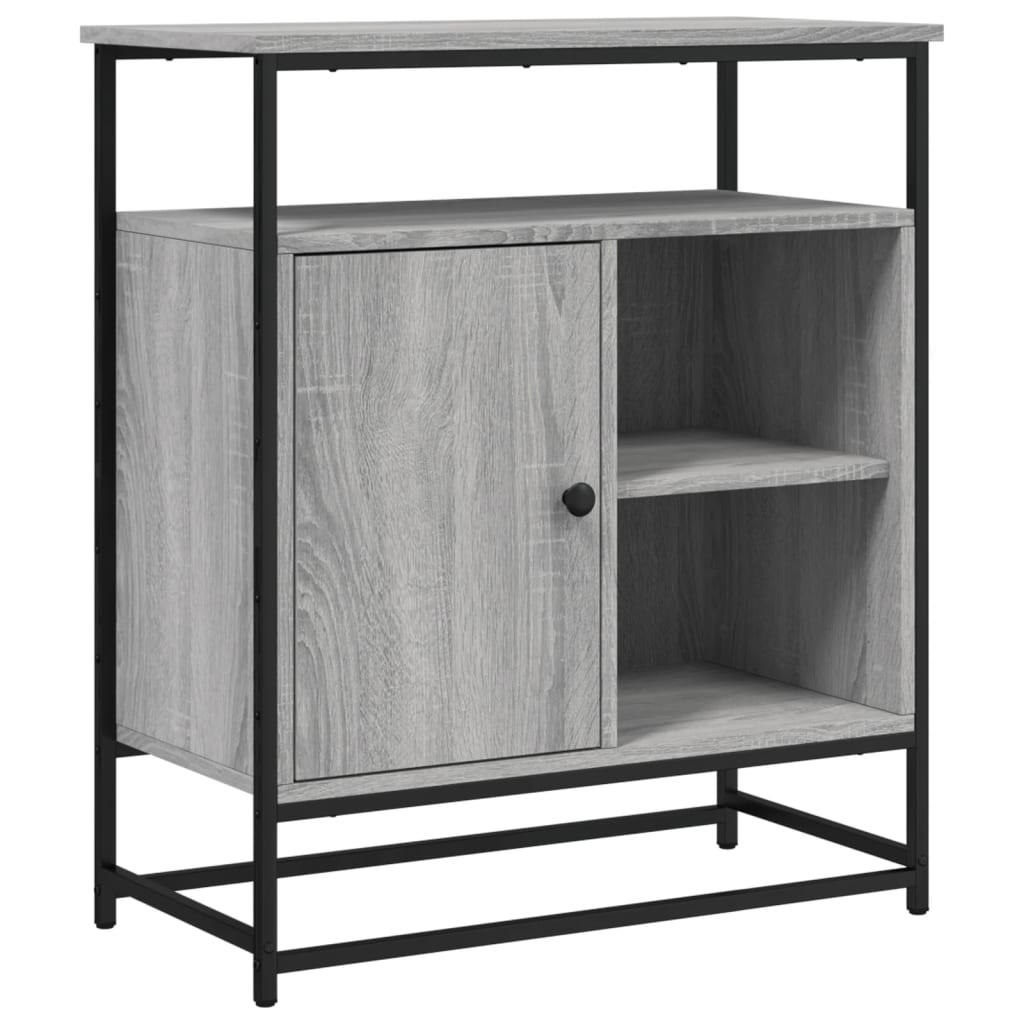 Credenza Grigio Sonoma 69x35x80 cm in Legno Multistrato