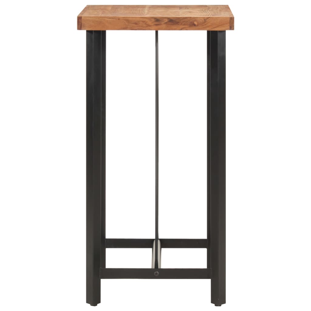 Tavolino da Bar 55x55x107cm in Legno Massello di Acacia e Ferro