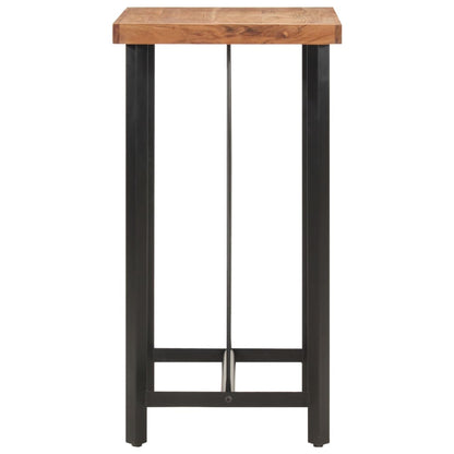 Tavolino da Bar 55x55x107cm in Legno Massello di Acacia e Ferro