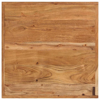 Tavolino da Bar 55x55x107cm in Legno Massello di Acacia e Ferro