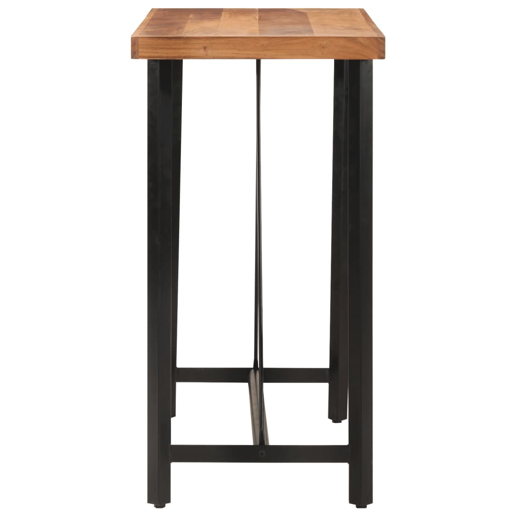 Tavolino da Bar 110x55x107cm Legno Massello di Acacia e Ferro