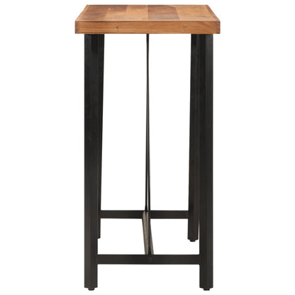 Tavolino da Bar 110x55x107cm Legno Massello di Acacia e Ferro