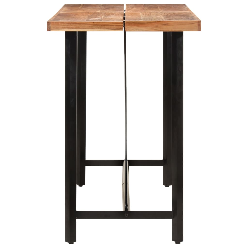 Tavolino da Bar 150x70x107 cm Legno Massello di Acacia e Ferro