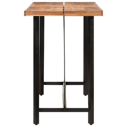 Tavolino da Bar 150x70x107 cm Legno Massello di Acacia e Ferro