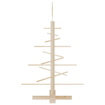 Albero di Natale Decorativo in Legno 75 cm Legno Massello Pino