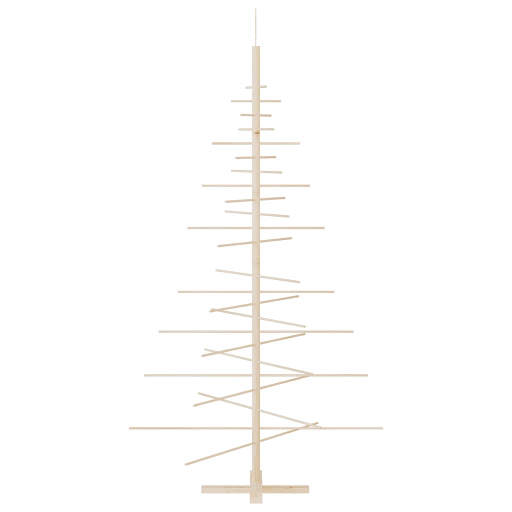 Albero di Natale Decorativo in Legno 180 cm Legno Massello Pino