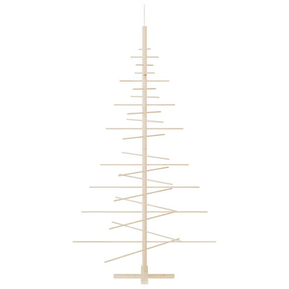Albero di Natale Decorativo in Legno 180 cm Legno Massello Pino