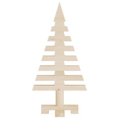 Albero di Natale Decorativo in Legno 60 cm Legno Massello Pino