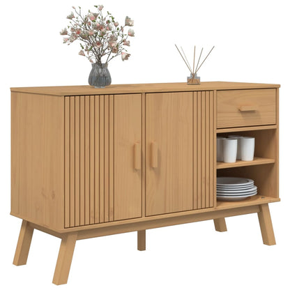 Credenza OLDEN Marrone 114x43x73,5 cm in Legno Massello di Pino