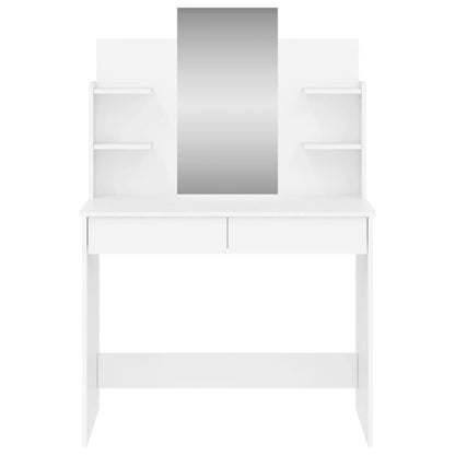Toeletta con Specchio Bianco 96x39x142 cm