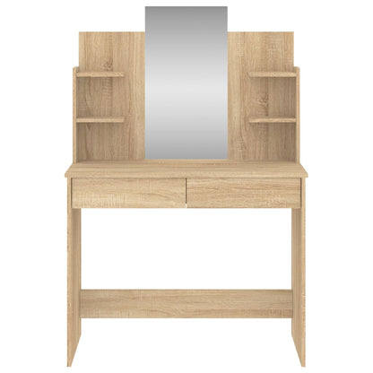 Toeletta con Specchio Rovere Sonoma 96x39x142 cm