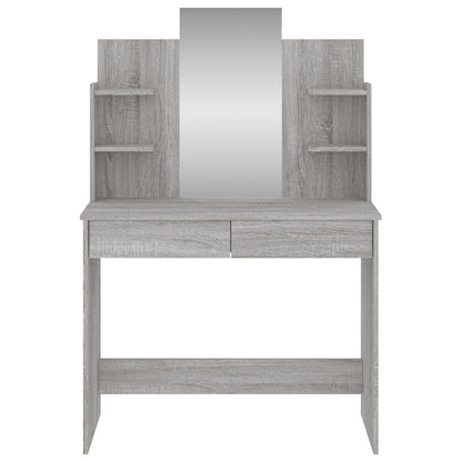 Toeletta con Specchio Grigio Sonoma 96x39x142 cm