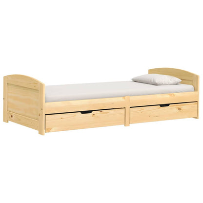 Dormeuse 2 Cassetti 90x200 cm Legno Massello Pino IRUN