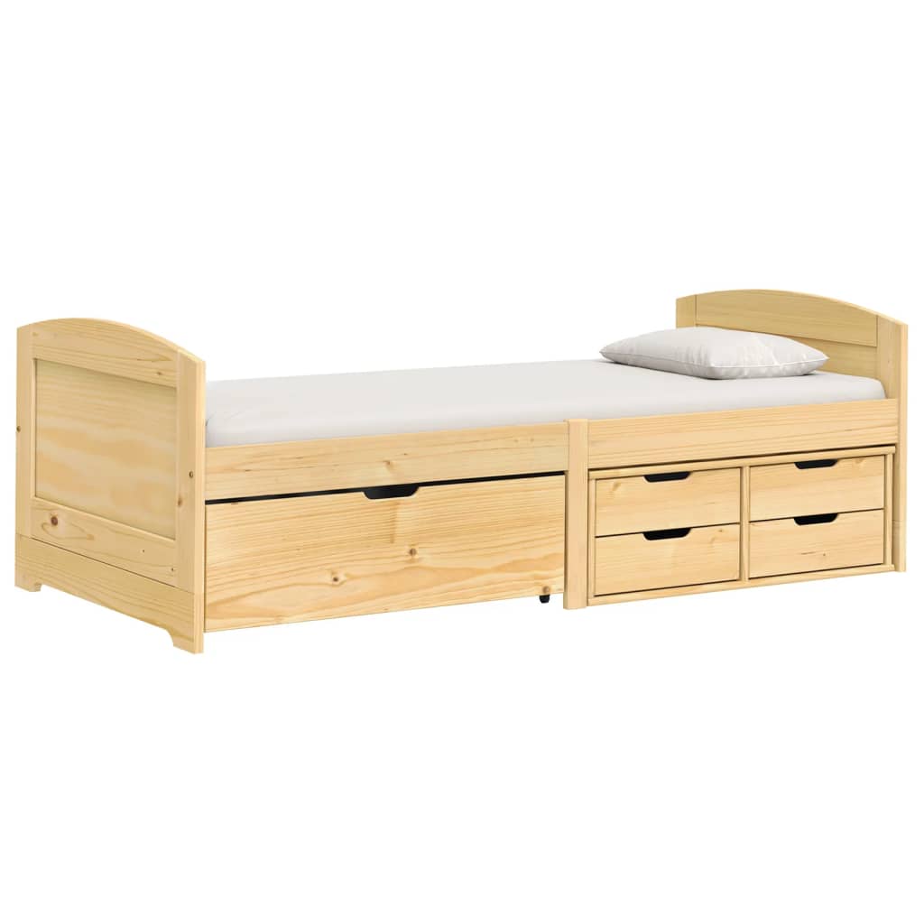 Dormeuse 5 Cassetti 90x200 cm Legno Massello Pino IRUN