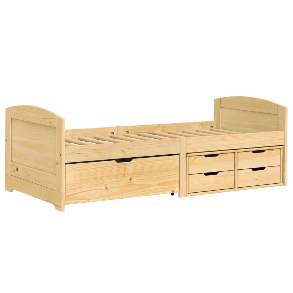 Dormeuse 5 Cassetti 90x200 cm Legno Massello Pino IRUN