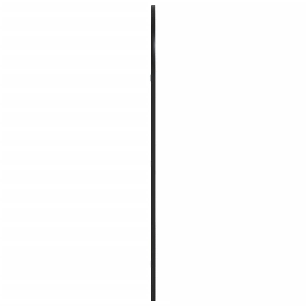 Specchio da Parete Nero 60x100 cm Arco in Ferro