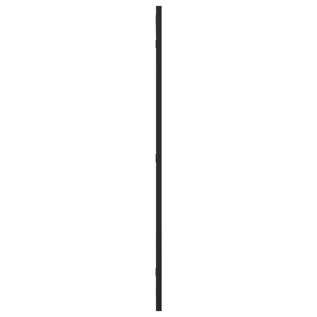 Specchio da Parete Nero 40x80 cm Rettangolare in Ferro