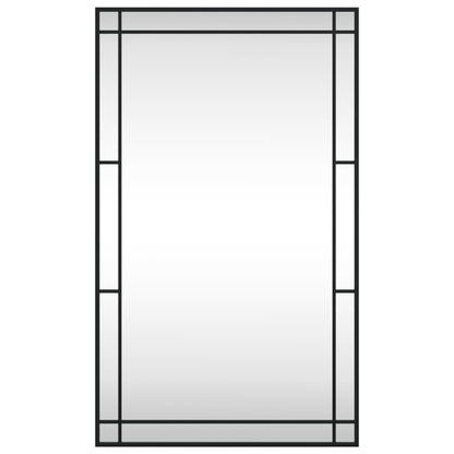 Specchio da Parete Nero 60x100 cm Rettangolare in Ferro