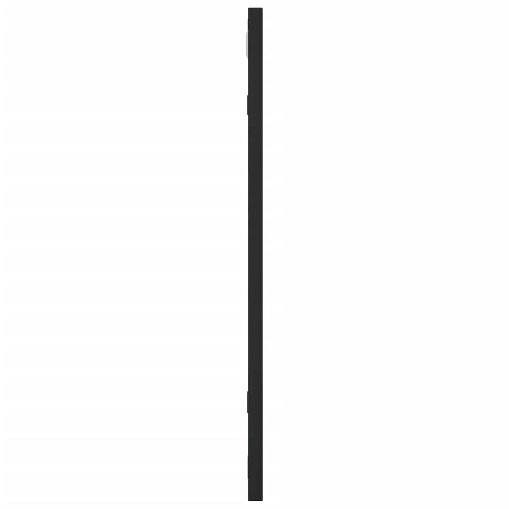 Specchio da Parete Nero 50x50 cm Quadrato in Ferro