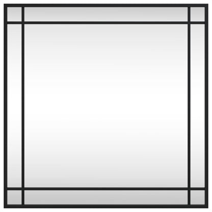 Specchio da Parete Nero 60x60 cm Quadrato in Ferro