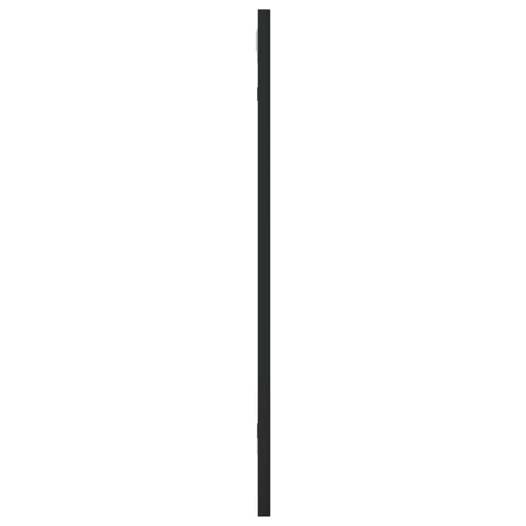 Specchio da Parete Nero 30x60 cm Rettangolare in Ferro