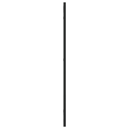 Specchio da Parete Nero 30x80 cm Rettangolare in Ferro