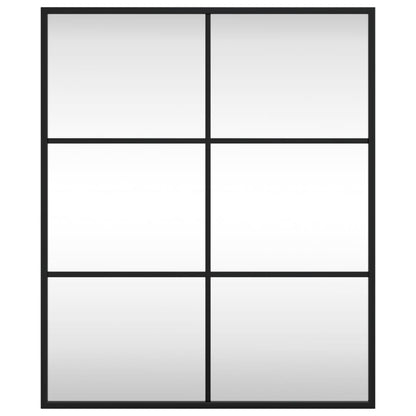 Specchio da Parete Nero 50x60 cm Rettangolare in Ferro
