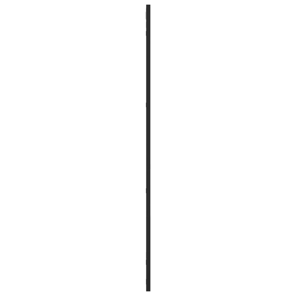 Specchio da Parete Nero 50x100 cm Rettangolare in Ferro