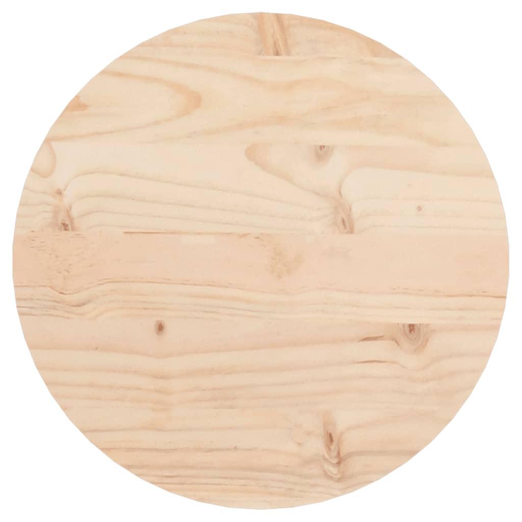 Piano Tavolo Rotondo Ã˜30x3 cm in Legno Massello di Pino