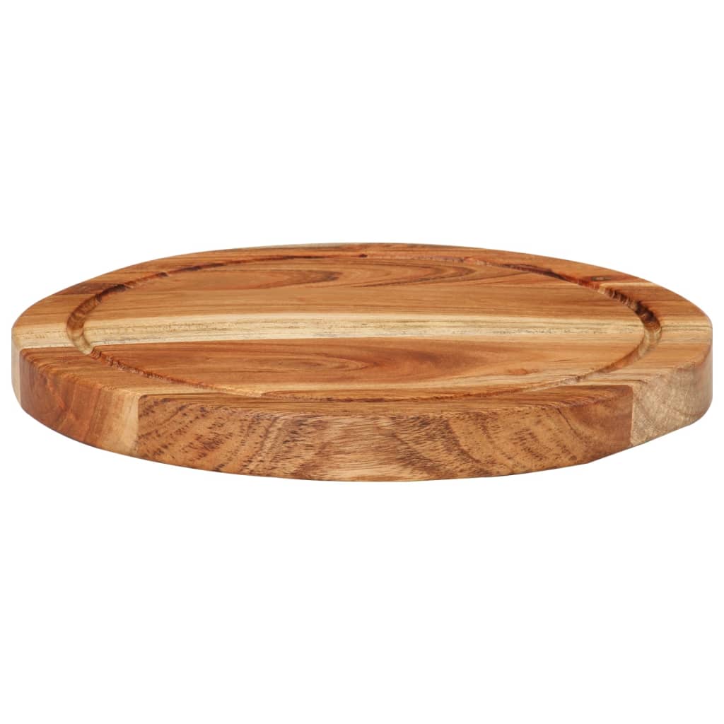 Tagliere Ø25x2,5 cm in Legno Massello di Acacia