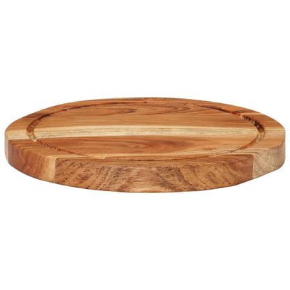 Tagliere Ø25x2,5 cm in Legno Massello di Acacia