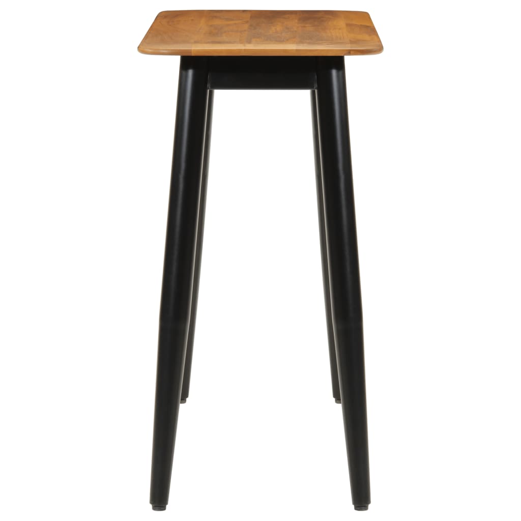 Tavolo Consolle 110x40x76 cm in Legno Massello di Mango e Ferro