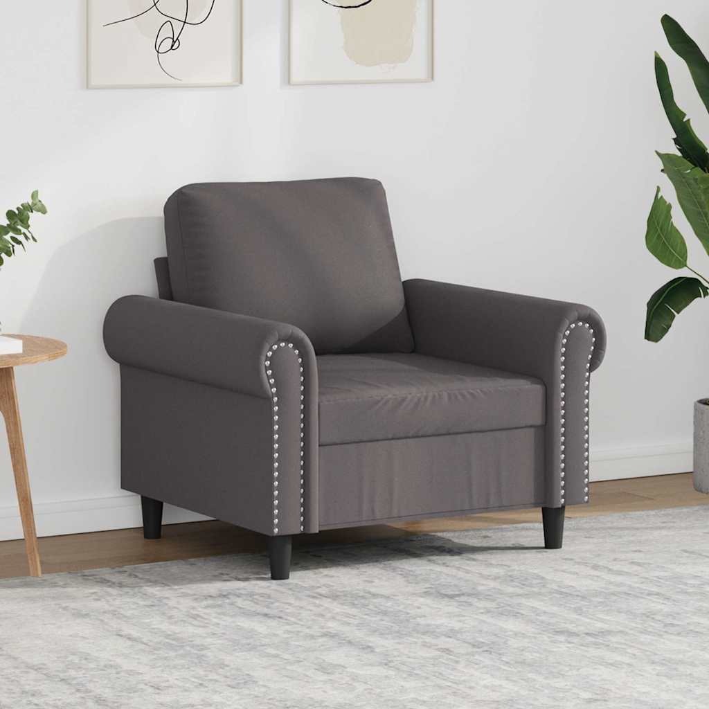 Poltrona Grigia 60 cm in Similpelle