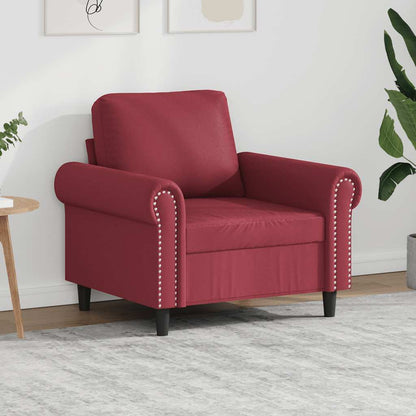 Poltrona Rosso Vino 60 cm in Similpelle