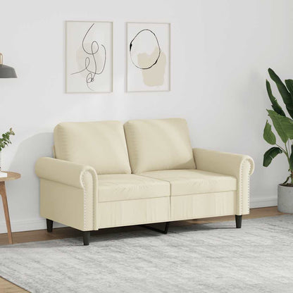 Divano a 2 Posti Crema 120 cm in Similpelle