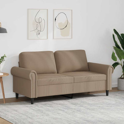 Divano a 2 Posti Cappuccino 140 cm in Similpelle