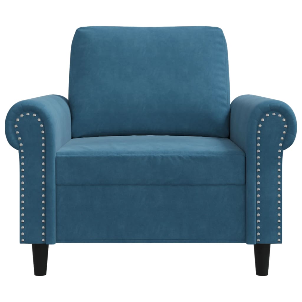 Poltrona Blu 60 cm Velluto