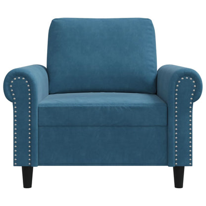 Poltrona Blu 60 cm Velluto