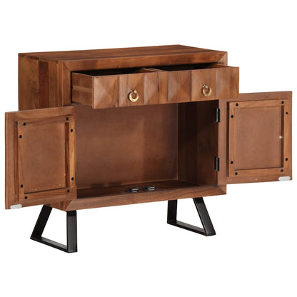 Cassettiera Marrone ambra 70x35x70 cm in Legno Massello Acacia