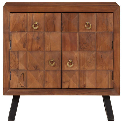 Cassettiera Marrone ambra 70x35x70 cm in Legno Massello Acacia