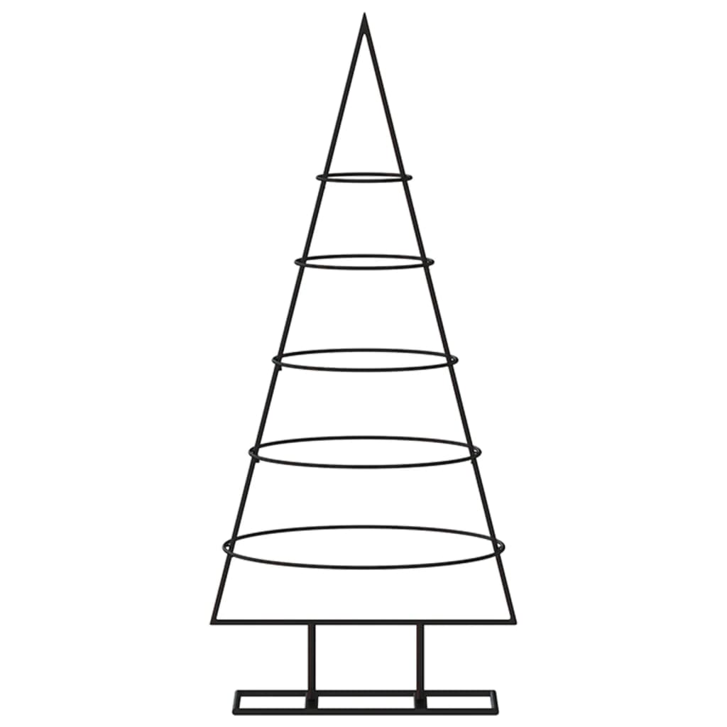 Albero di Natale Decorativo in Metallo Nero 90 cm