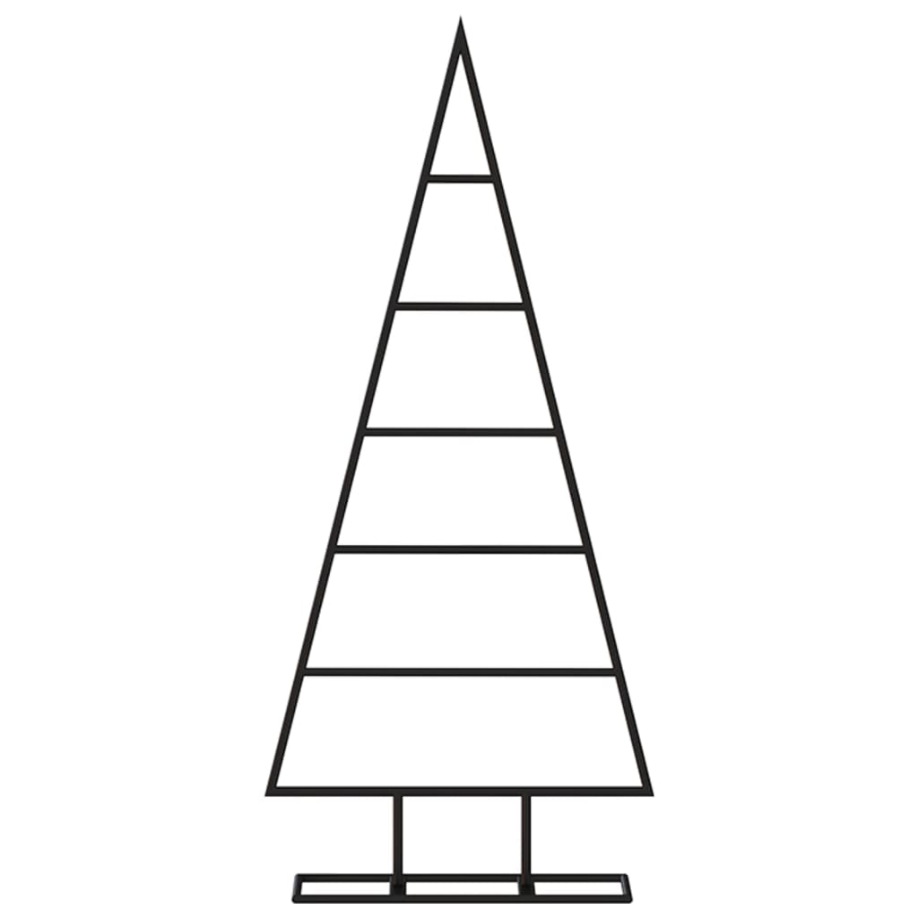 Albero di Natale Decorativo in Metallo Nero 90 cm
