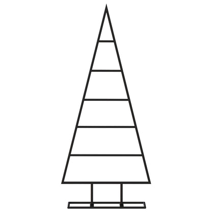 Albero di Natale Decorativo in Metallo Nero 90 cm