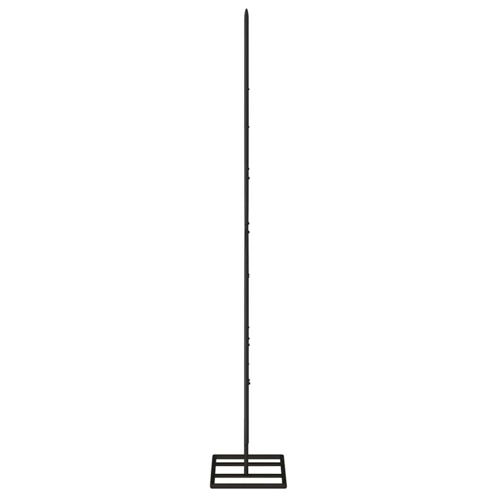 Albero di Natale Decorativo in Metallo Nero 125 cm