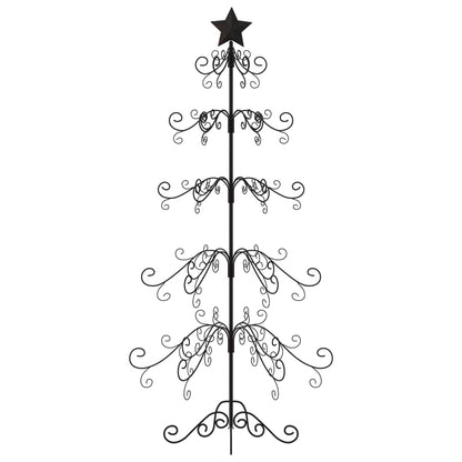 Albero di Natale Decorativo in Metallo Nero 150 cm